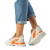 Γυναικεία αθλητικά παπούτσια Mondy λευκό με πορτοκάλι, 4 - Kalapod.gr